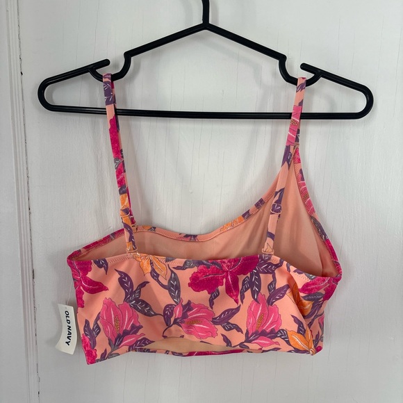 NWT Old Navy Asymmetrical Floral Bikini Top – Size Large - Picture 2 of 4